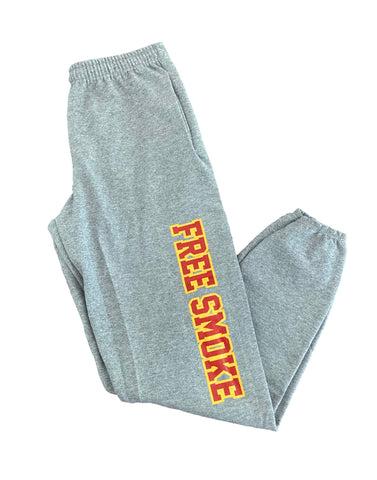 GREY FREE SMOKE SWEATPANTS