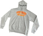 GREY FREE SMOKE UNIVERSITY HOODIE